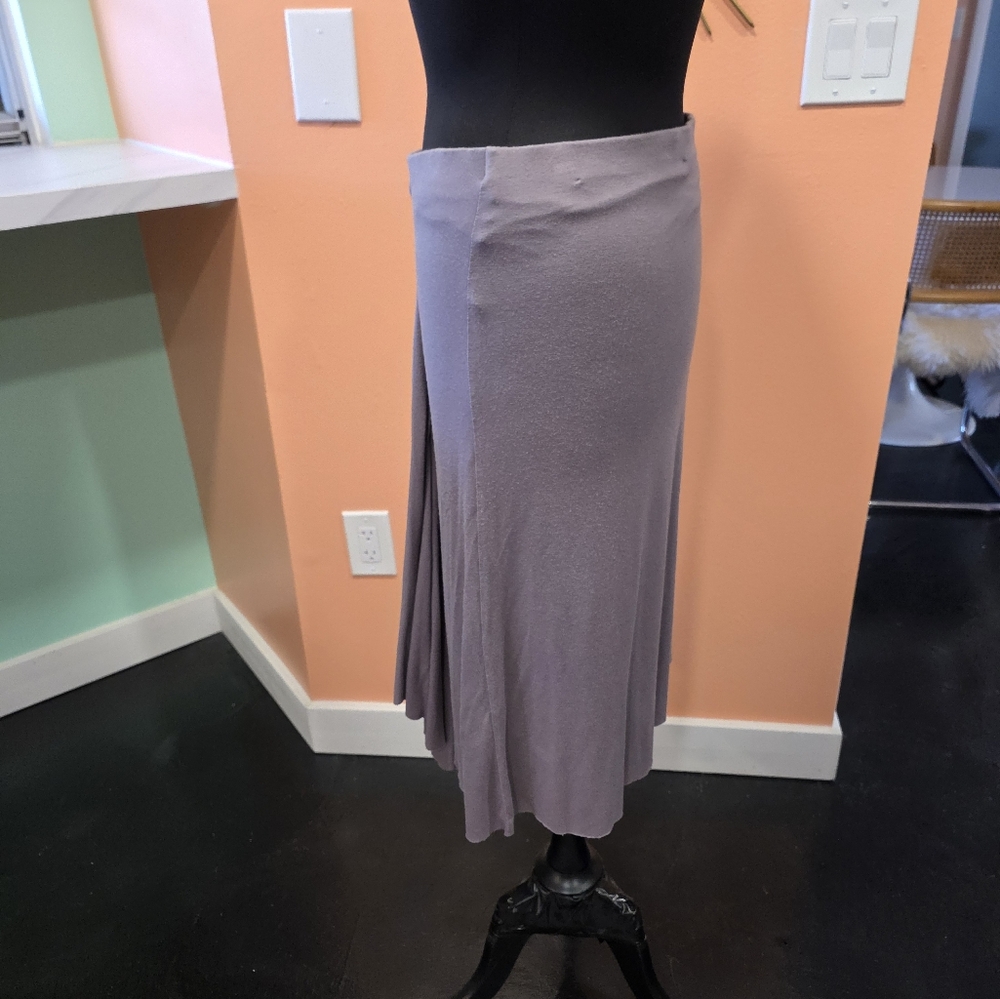 Peruvian Connection Medium Taupe Gray Pleated Max… - image 8